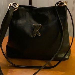 Paloma Picasso vintage “X” black shoulder bag